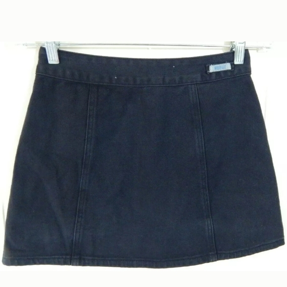 Brandy Melville Faded Black Snap Front Skirt - Picture 2 of 4